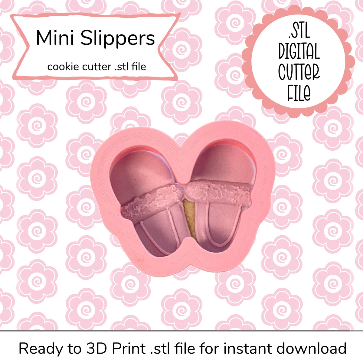 Pink heart-shaped silicone cookie cutter for mini slippers flip flops designed for baking and craft use