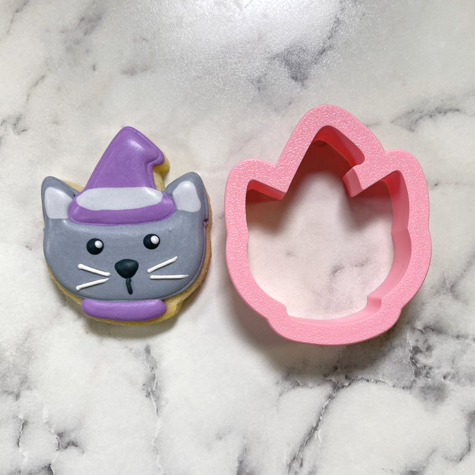 Mini Cute Chubby Cat Witch Cookie Cutter