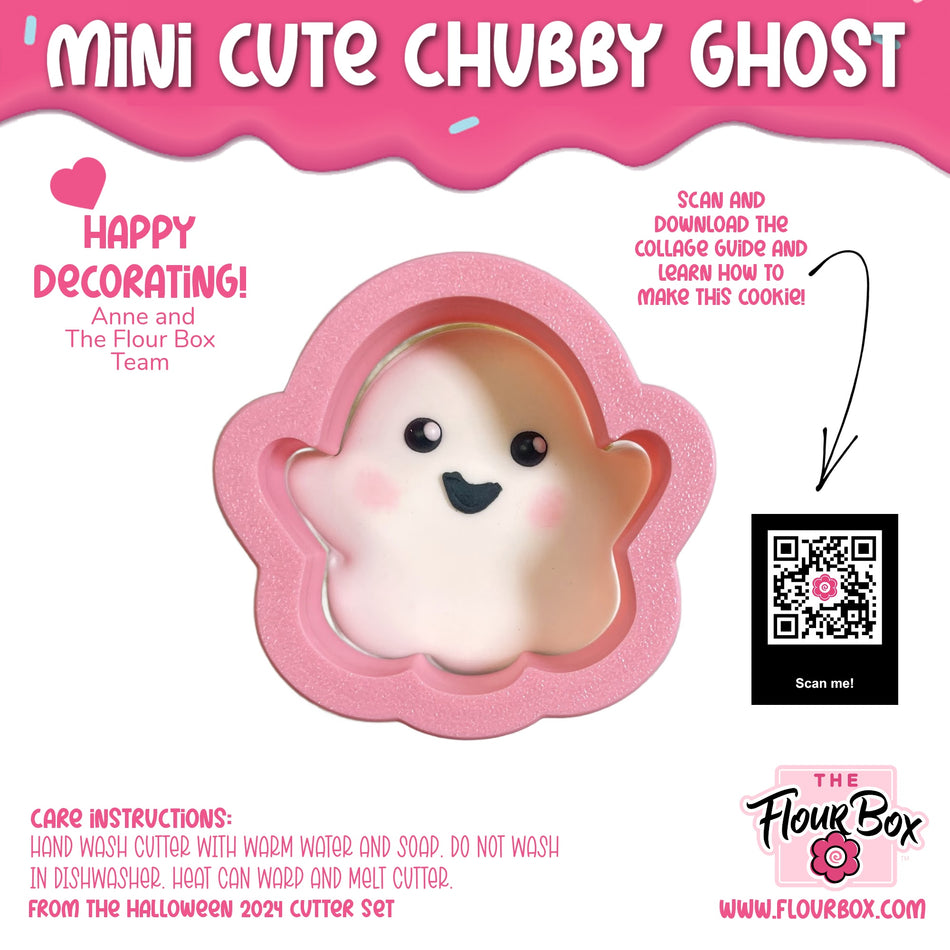 Mini Cute Chubby Ghost Cookie Cutter