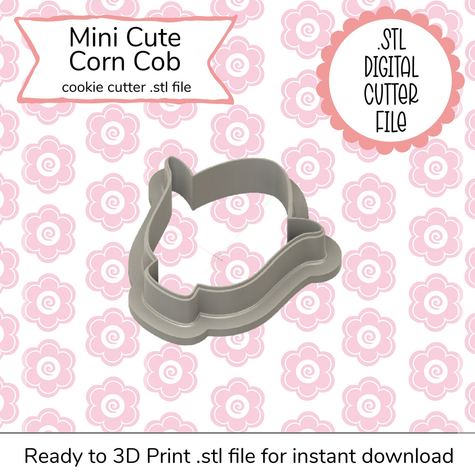 Mini Cute Corn Cob Cutter STL File (digital file)