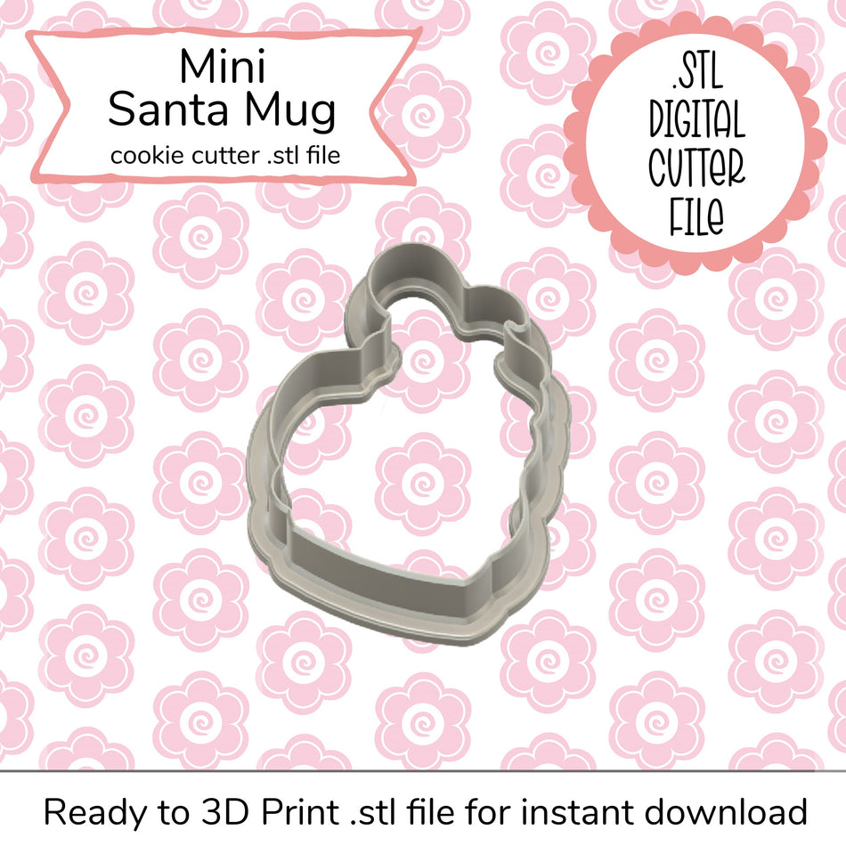 Mini Santa Mug STL Cutter File (digital file)