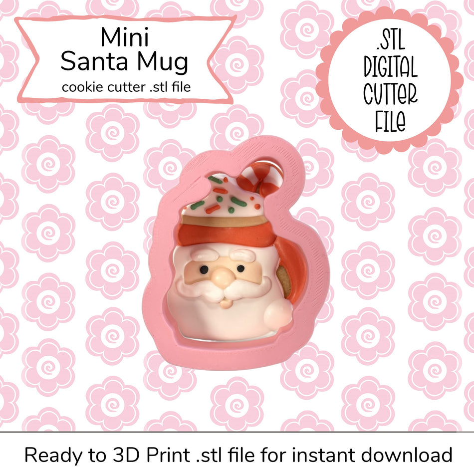 Mini Santa Mug STL Cutter File (digital file)
