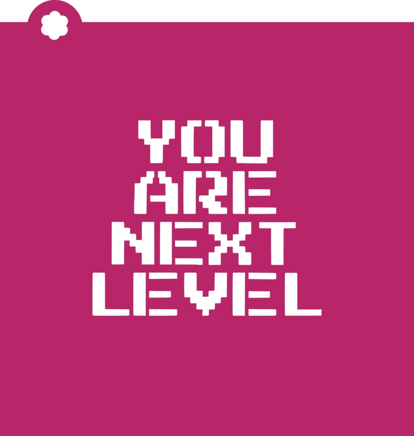 Fathers day 2025 cookie cutter set with bold white pixelated you are next level text on fuchsia background