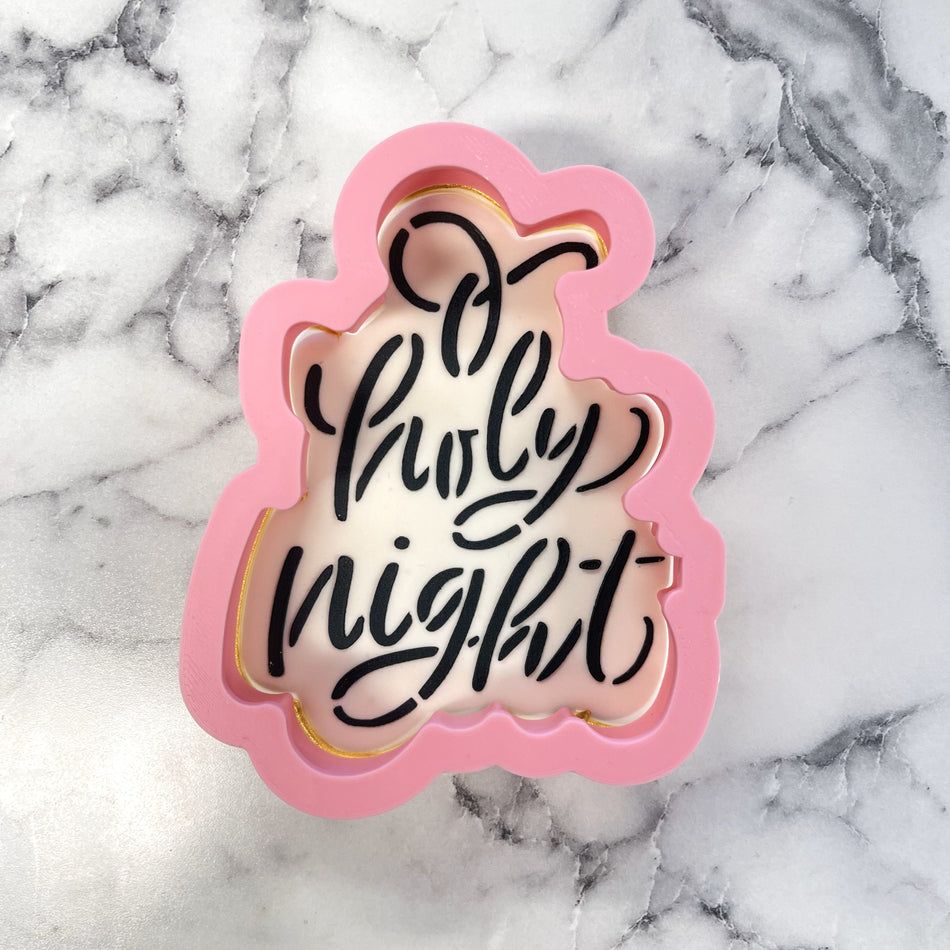 O' Holy Night Plaque Cookie Cutter with Stencil