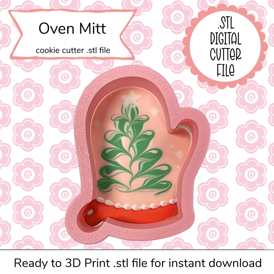 Oven Mitt Cutter STL File (digital file)