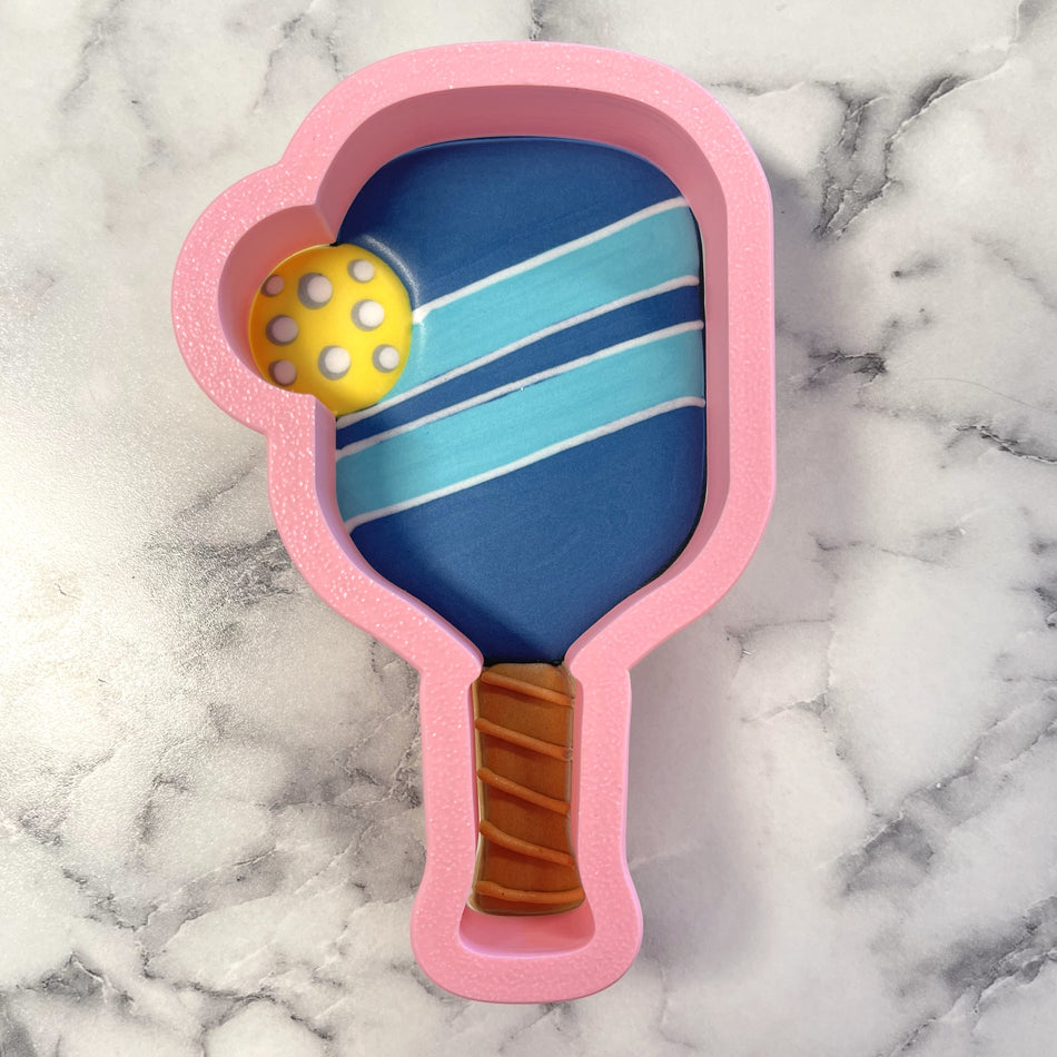 Pickleball Paddle with Ball Cookie Cutter