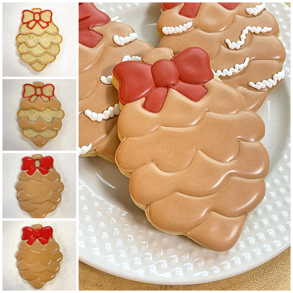 Pinecone with Bow Cookie Cutter