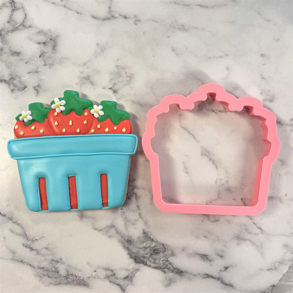 Strawberry Pint Flour Box Club Cookie Cutter