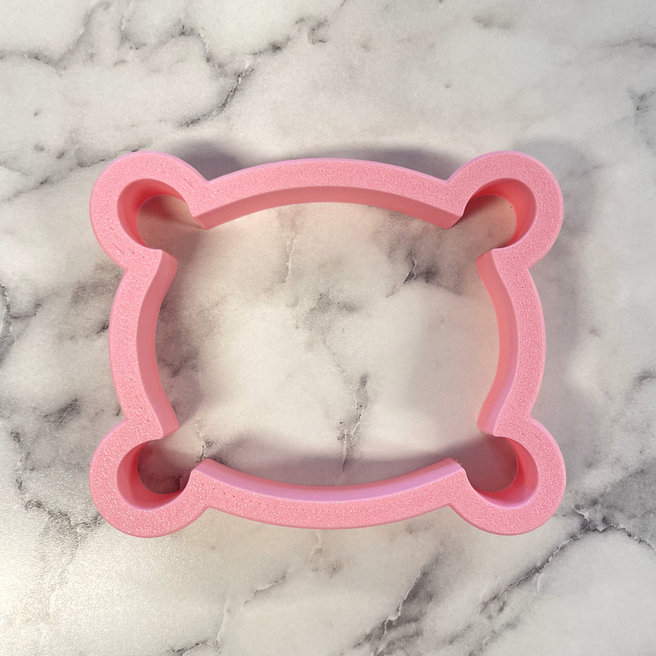 Western Plaque with Loops Cookie Cutter with Stencil