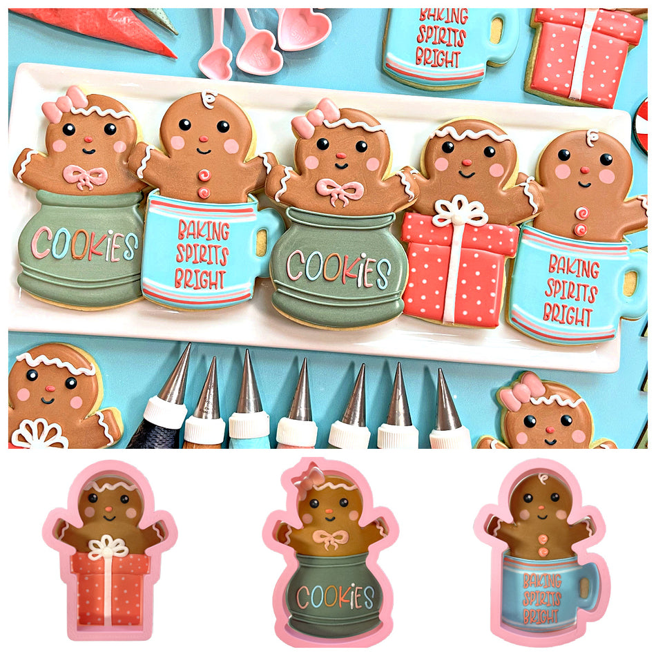 Poppin' Gingerbread Cookie Cutter BUNDLE