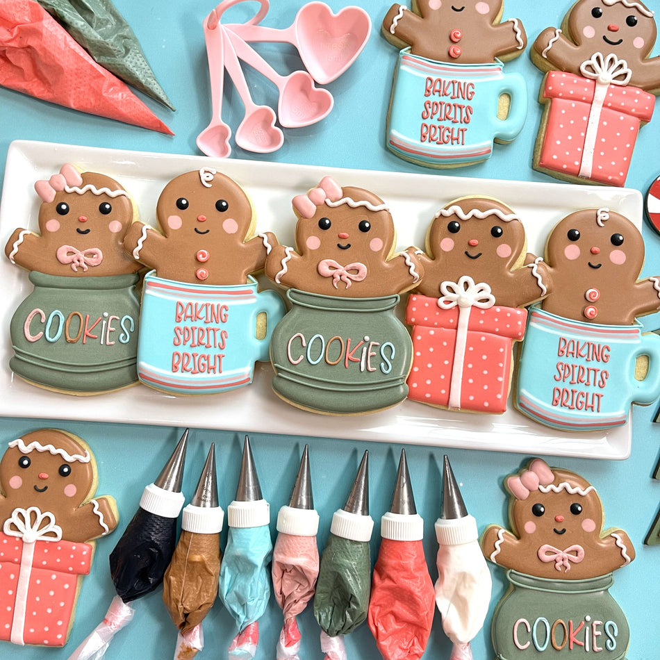 Gingerbread in Present Cookie Cutter