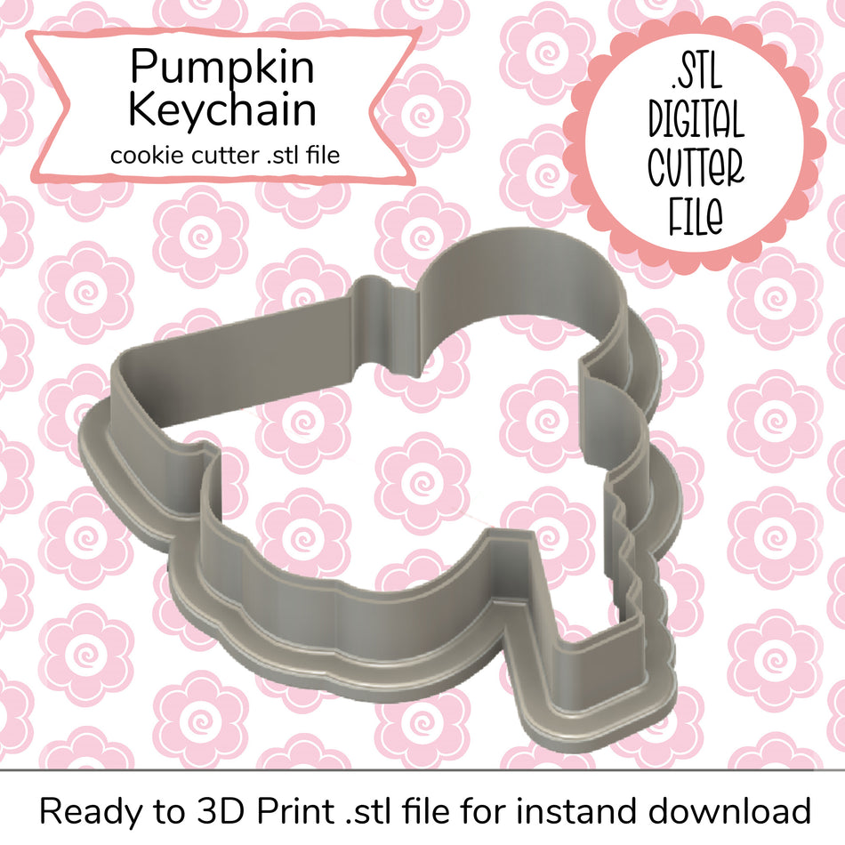 Pumpkin Keychain STL Cutter File (digital file)