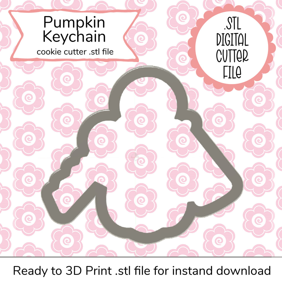 Pumpkin Keychain STL Cutter File (digital file)