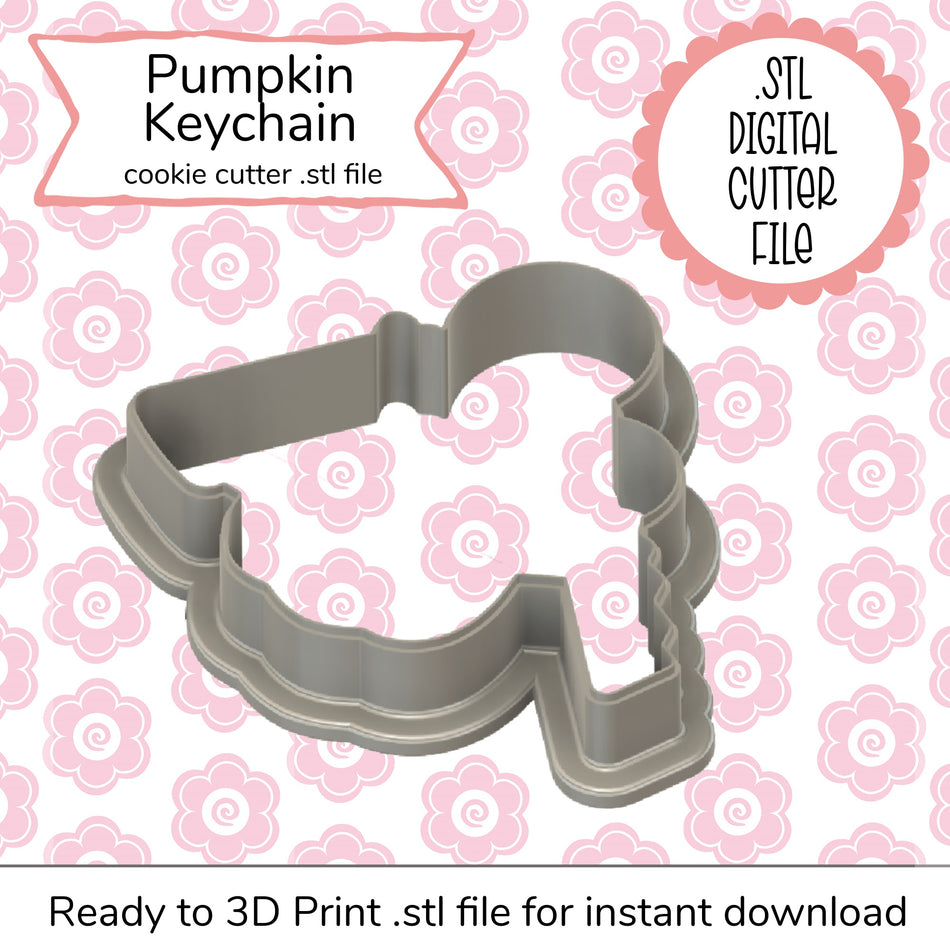 Pumpkin Keychain STL Cutter File (digital file)