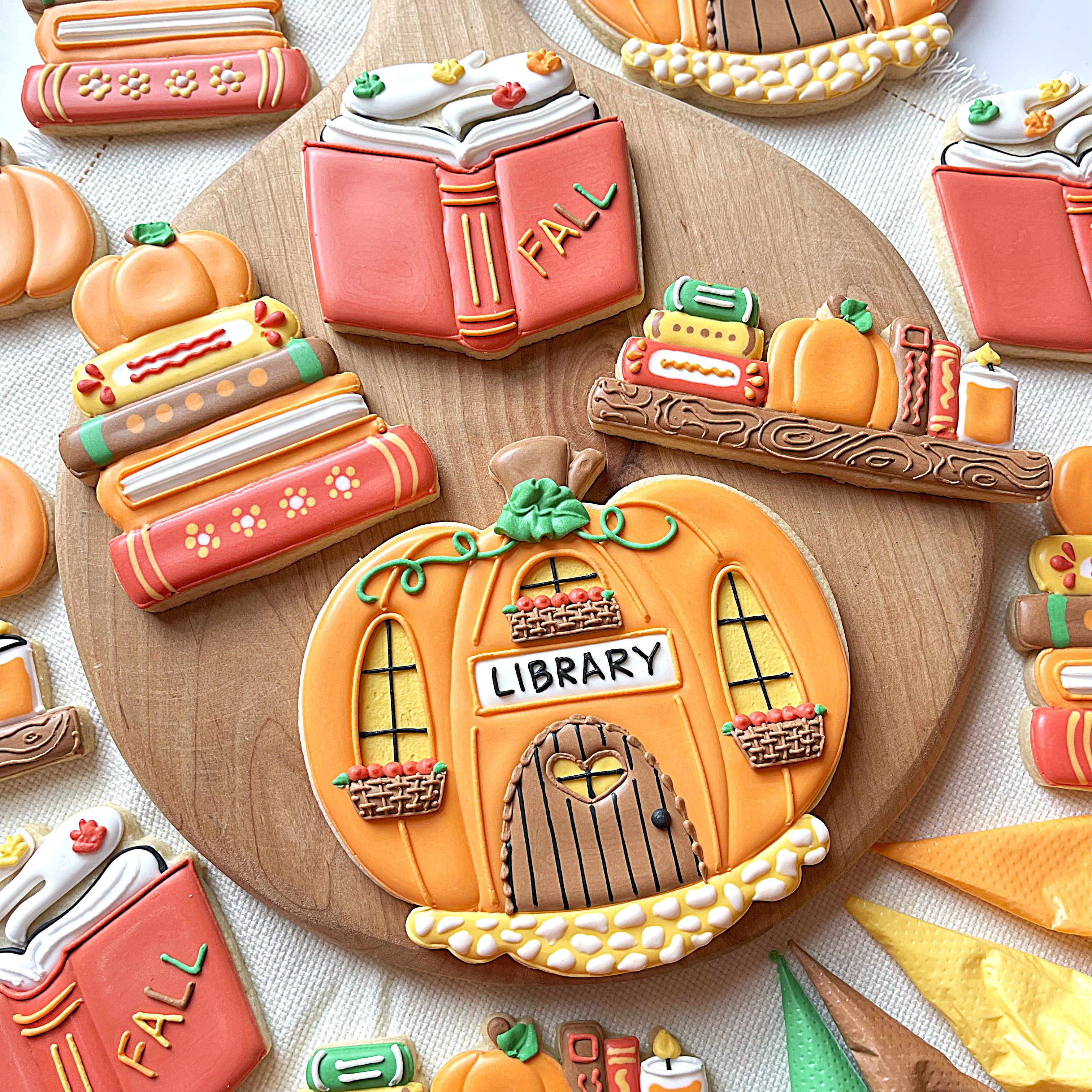 Pumpkin Book Stack Cookie Cutter