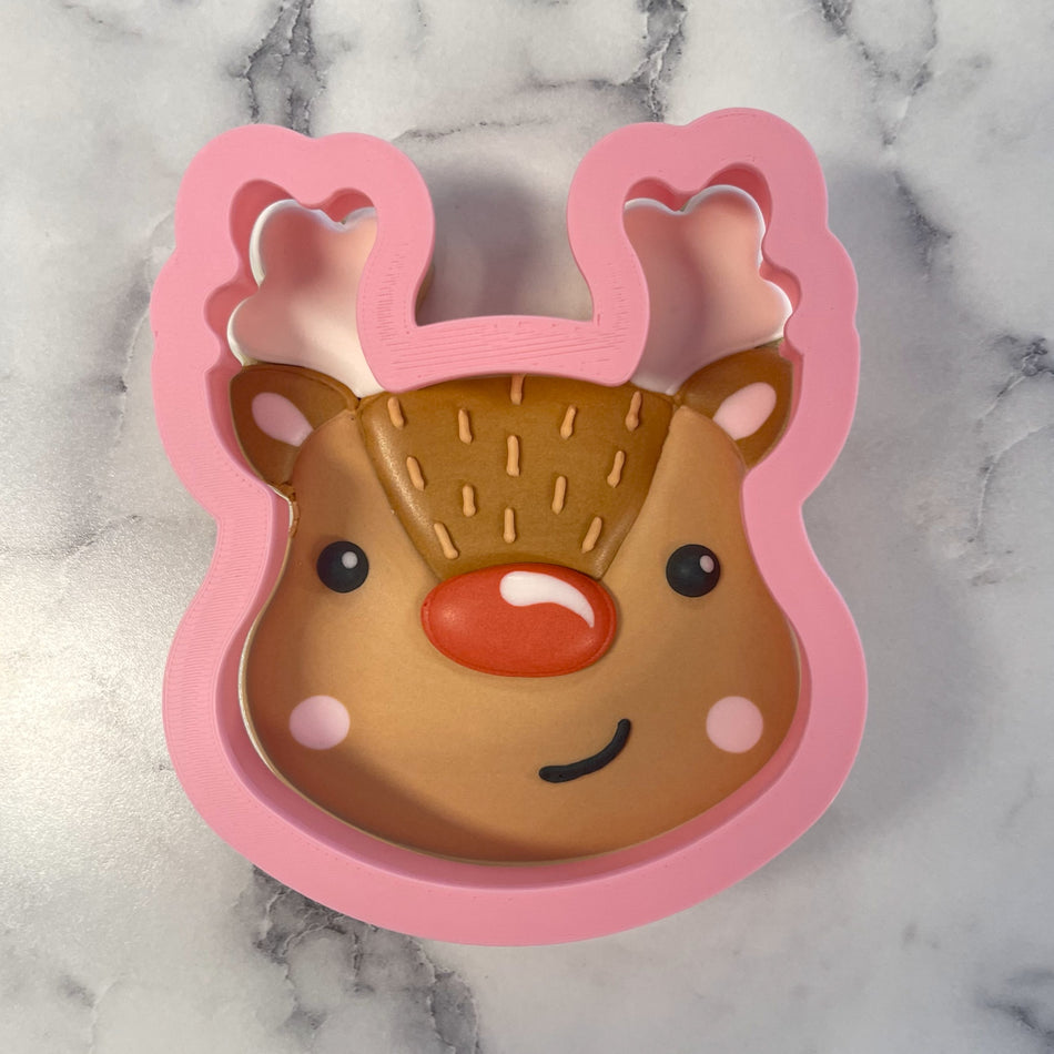 Cute Reindeer Face Cookie Cutter