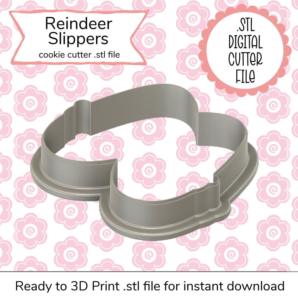Reindeer Slippers STL Cutter File (digital file)