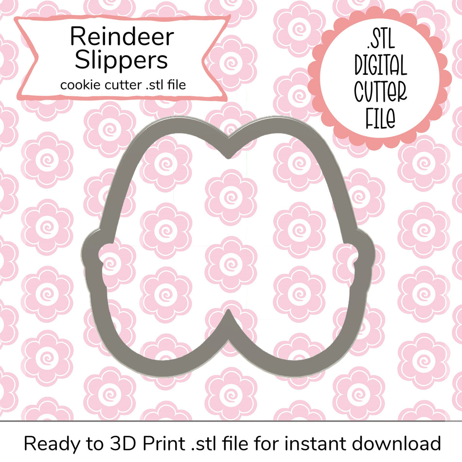 Reindeer Slippers STL Cutter File (digital file)