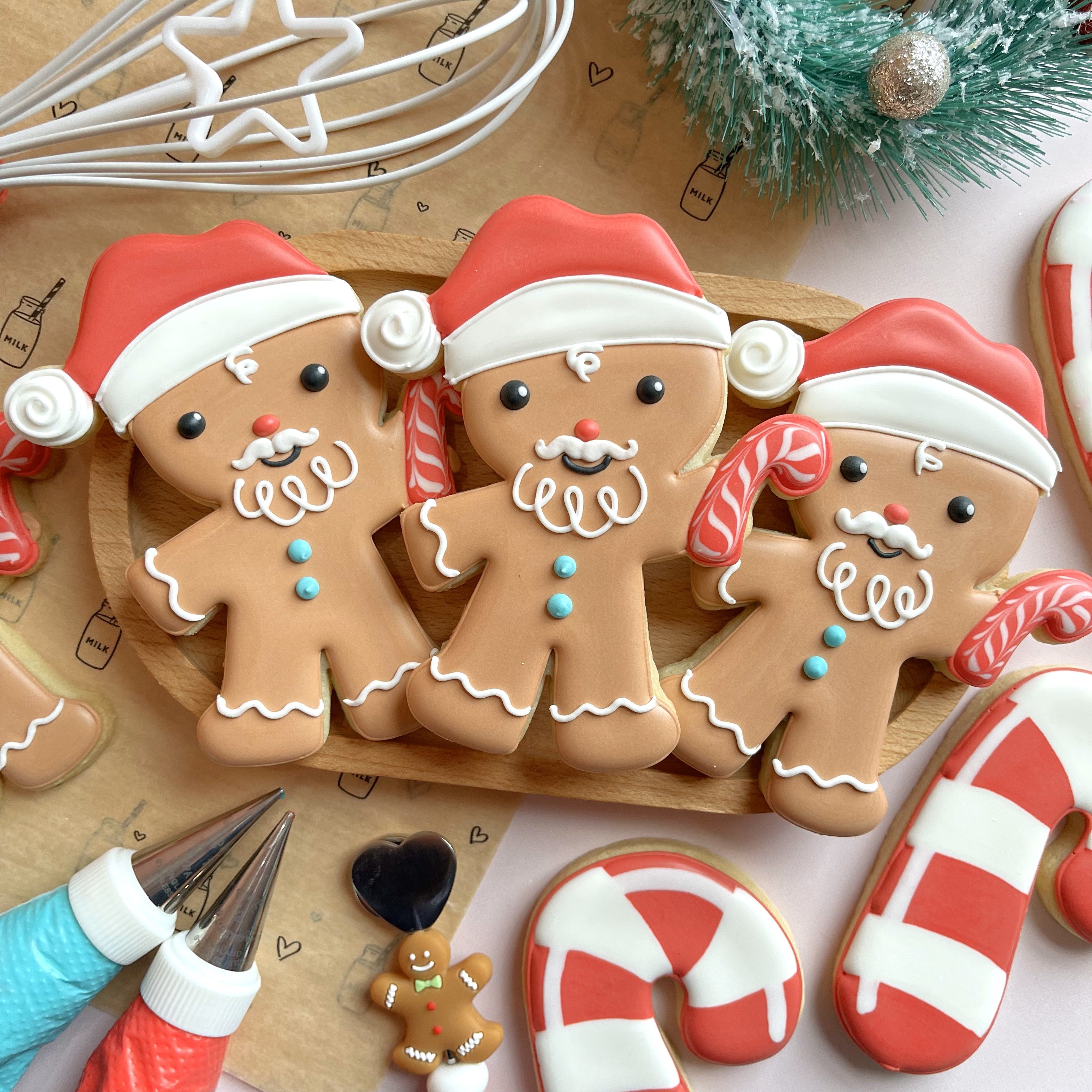 Gingerbread with Santa Hat Cookie Cutter