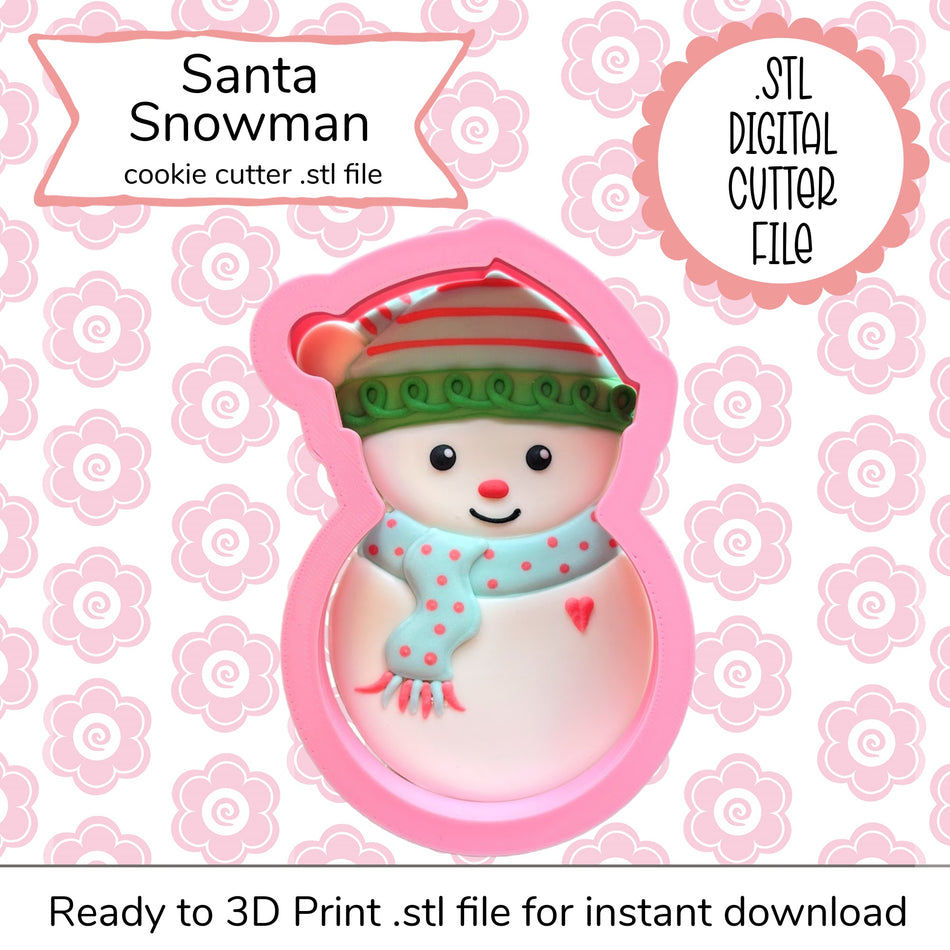 Santa Snowman Cutter STL File (digital file)