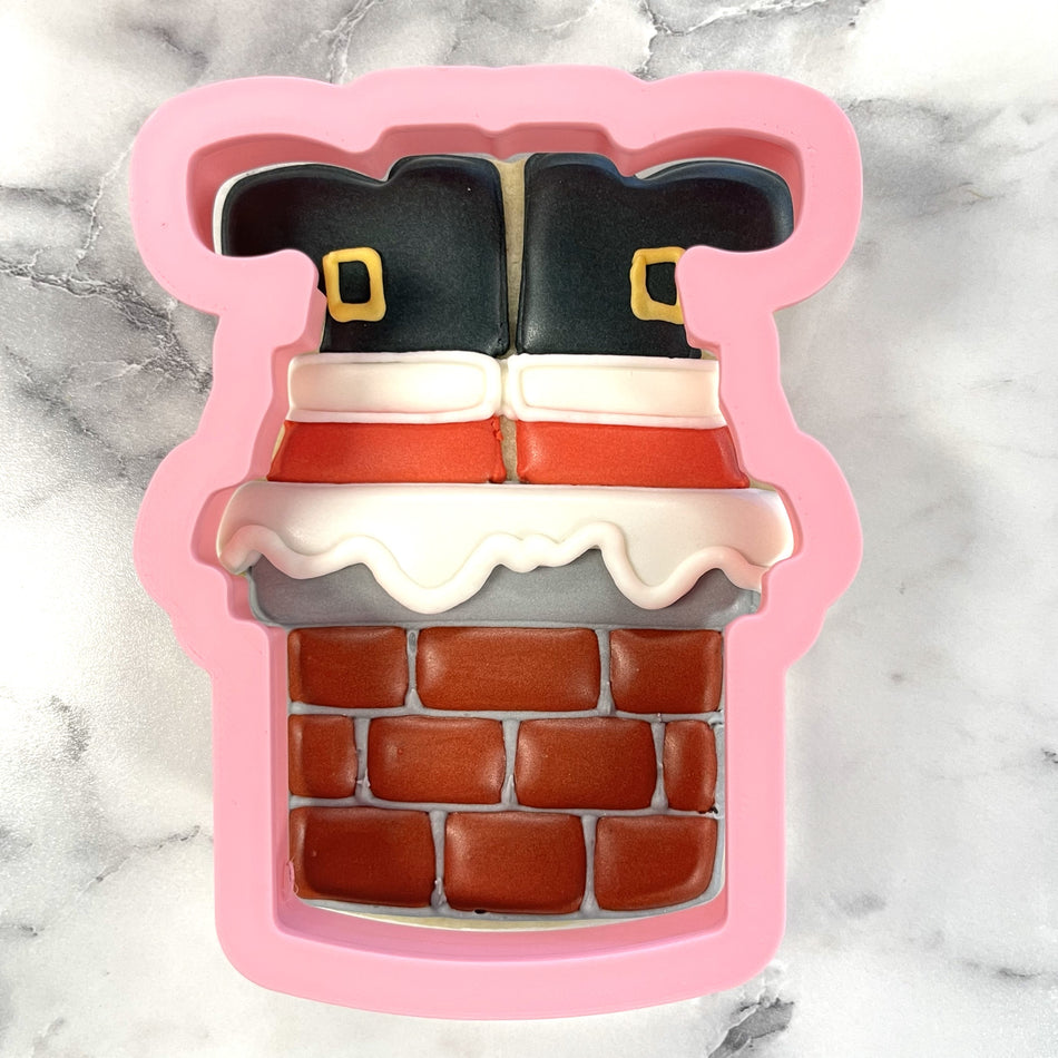 Santa in Chimney Cookie Cutter