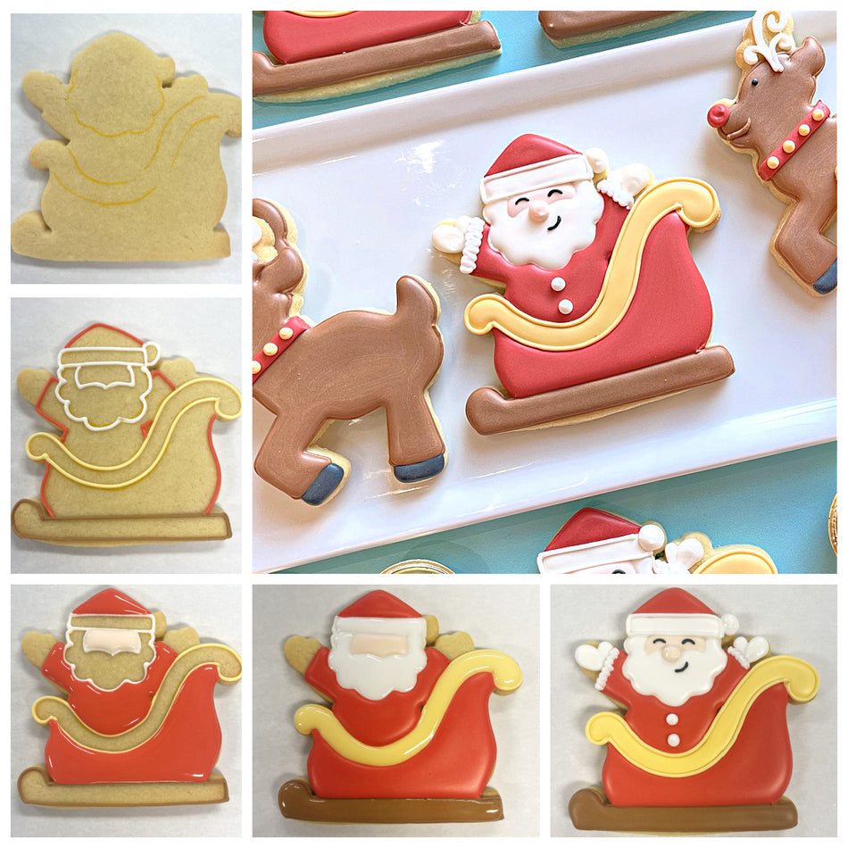 Santa in Sleigh Cookie Cutter