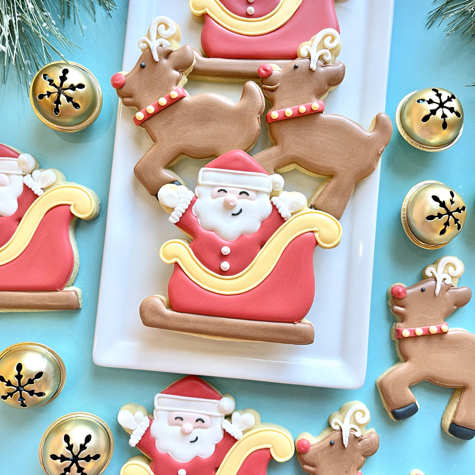 Santa in Sleigh Cookie Cutter