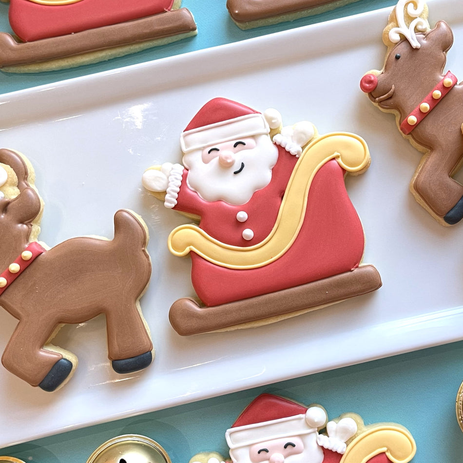 Santa in Sleigh Cookie Cutter
