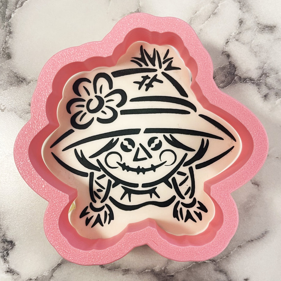 Scarecrow Girl PYO Cookie Cutter and Stencil BUNDLE