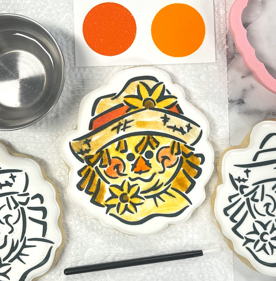 Scarecrow Boy PYO Cookie Cutter and Stencil BUNDLE