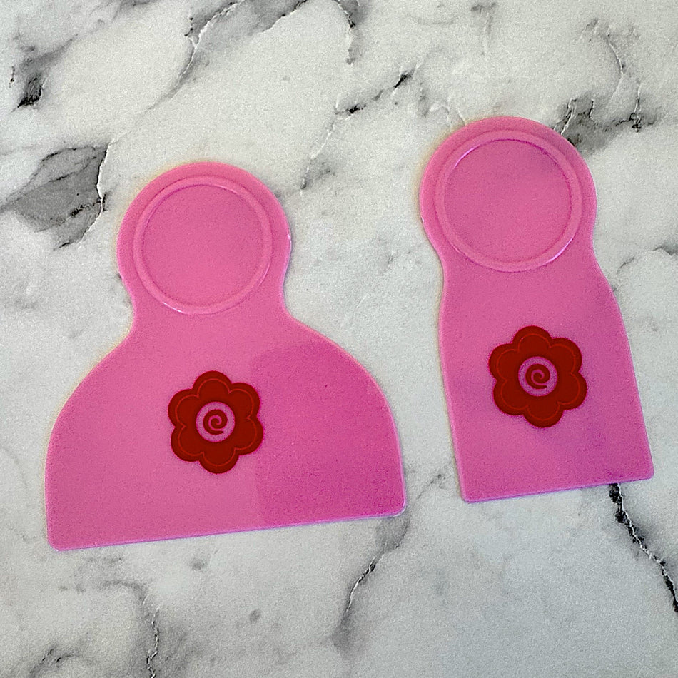 Pink Icing Scraper 2pc Set