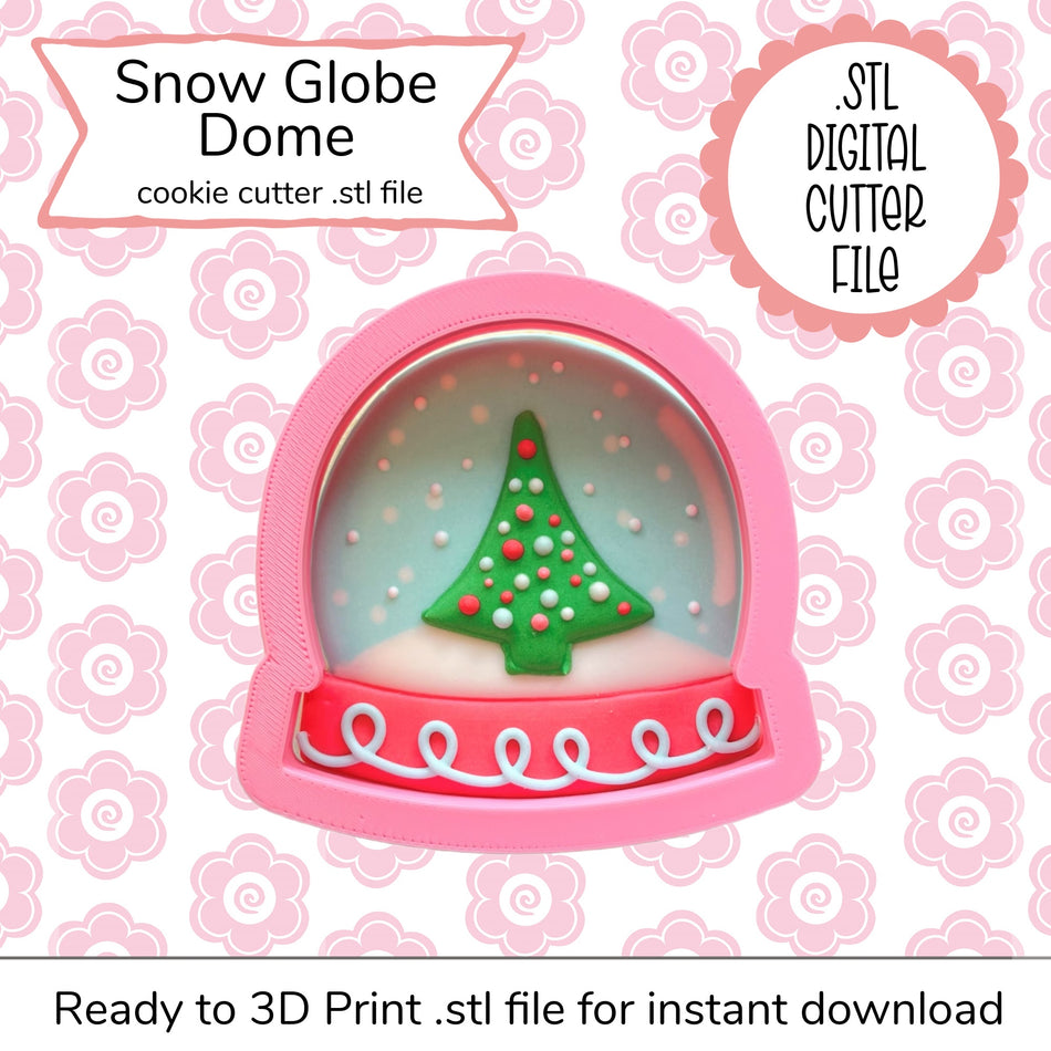 Snow Globe Dome Cutter STL File (digital file)