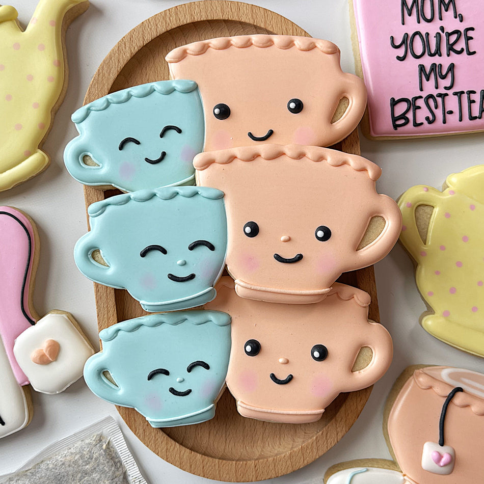Snuggling Teacups Cookie Cutter