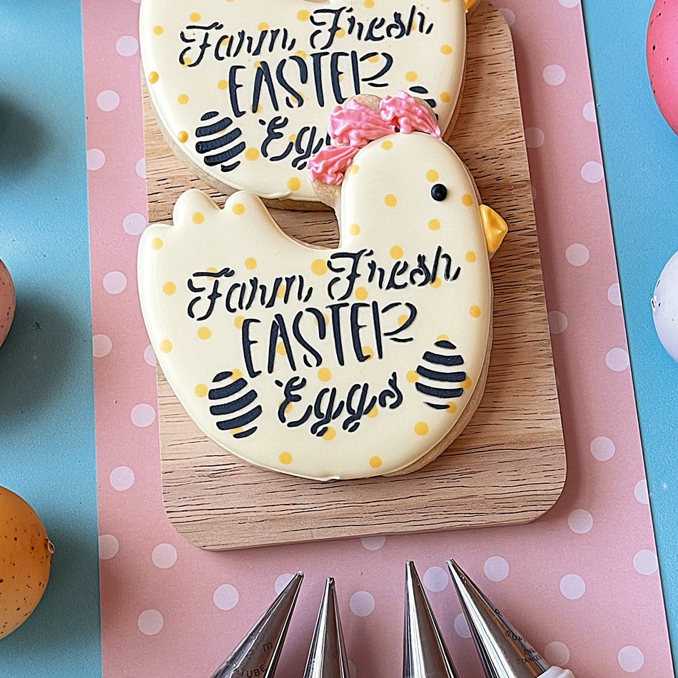 Easter on the Farm Cookie Cutter with Stencil BUNDLE