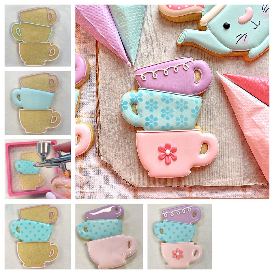 Stacked Teacups Cookie Cutter