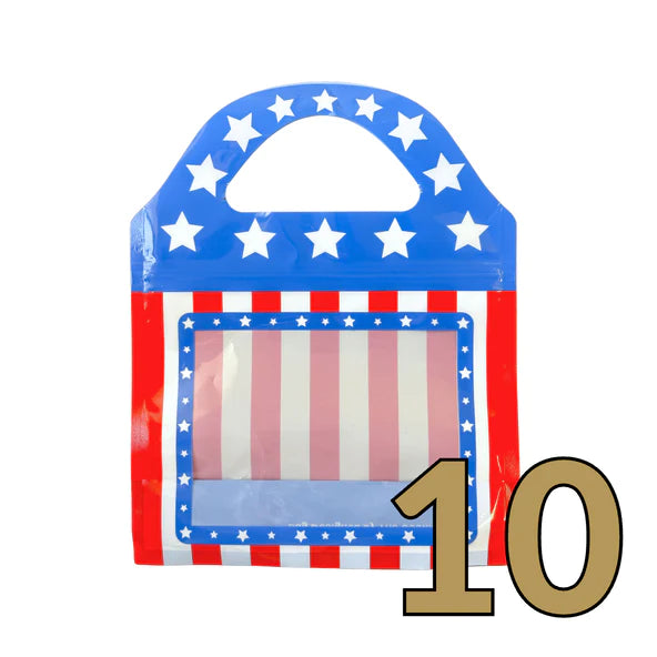 Stars & Stripes Cookie Bag -10 BAGS