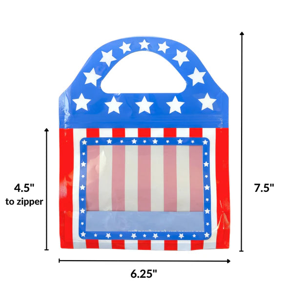 Stars & Stripes Cookie Bag -10 BAGS
