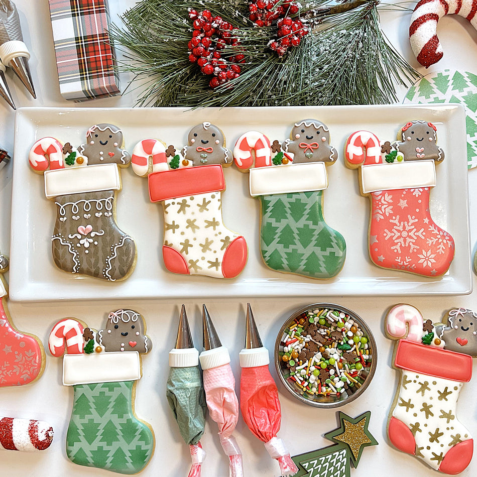 Stocking with Christmas Treats Cookie Cutter