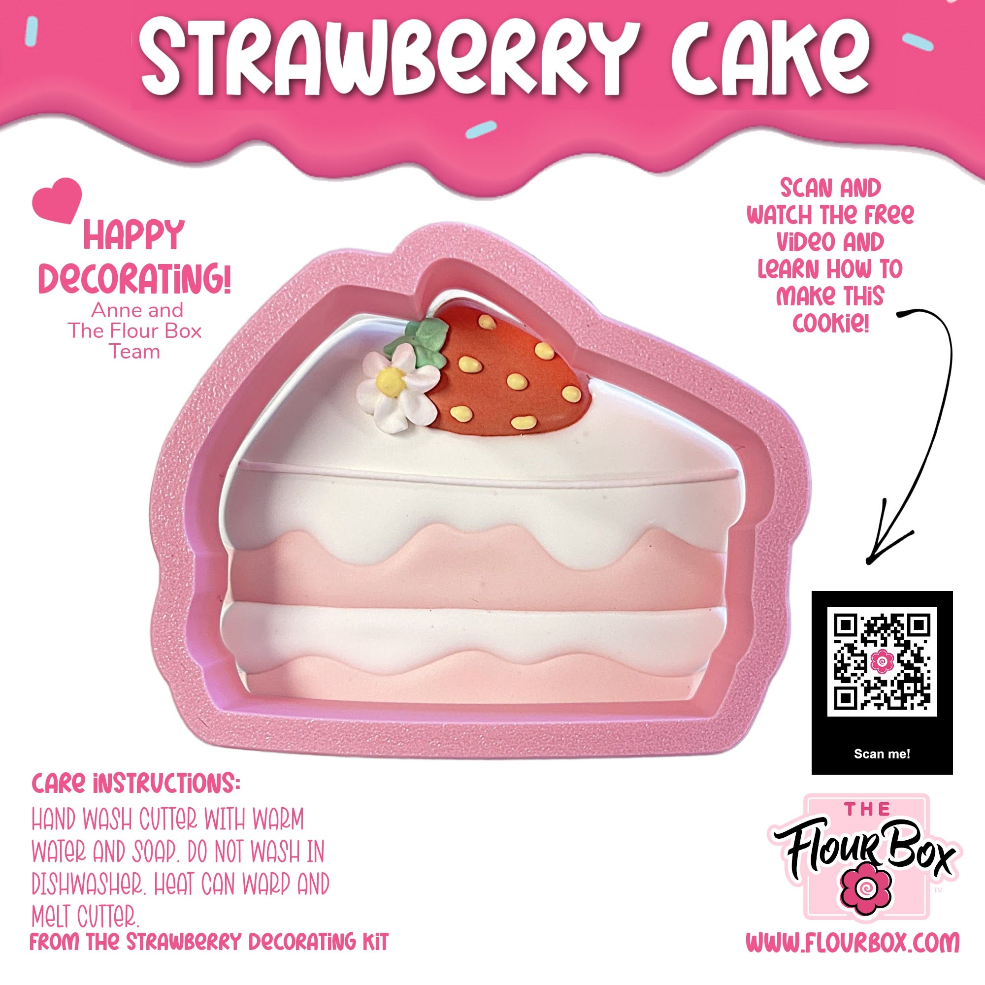 Strawberry Cake Cookie Cutter – The Flour Box