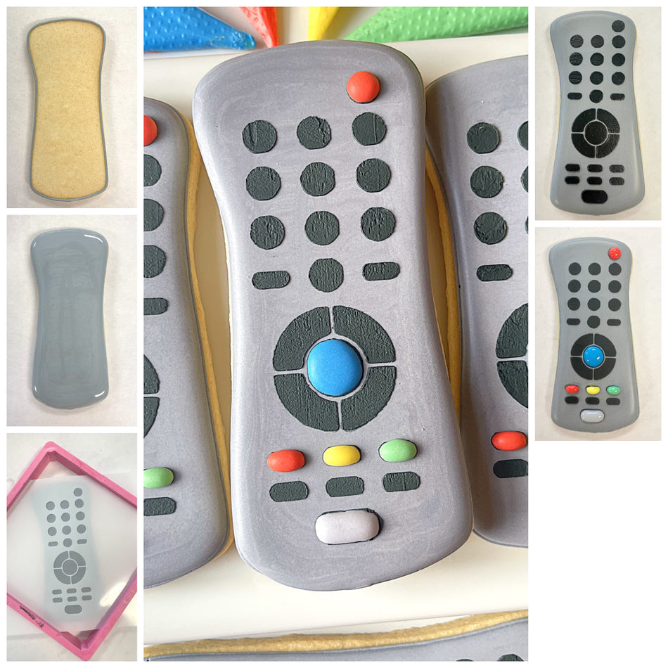 TV Remote Cookie Cutter with Stencil