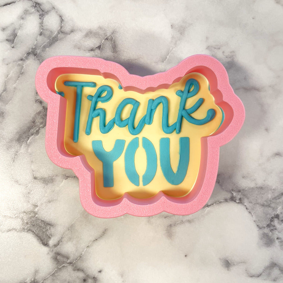 Thank You Cookie Cutter and Stencil Set