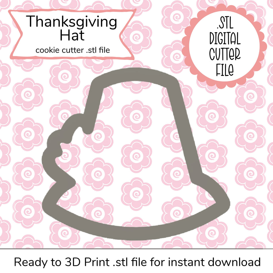 Thanksgiving Hat Cutter STL File (digital file)