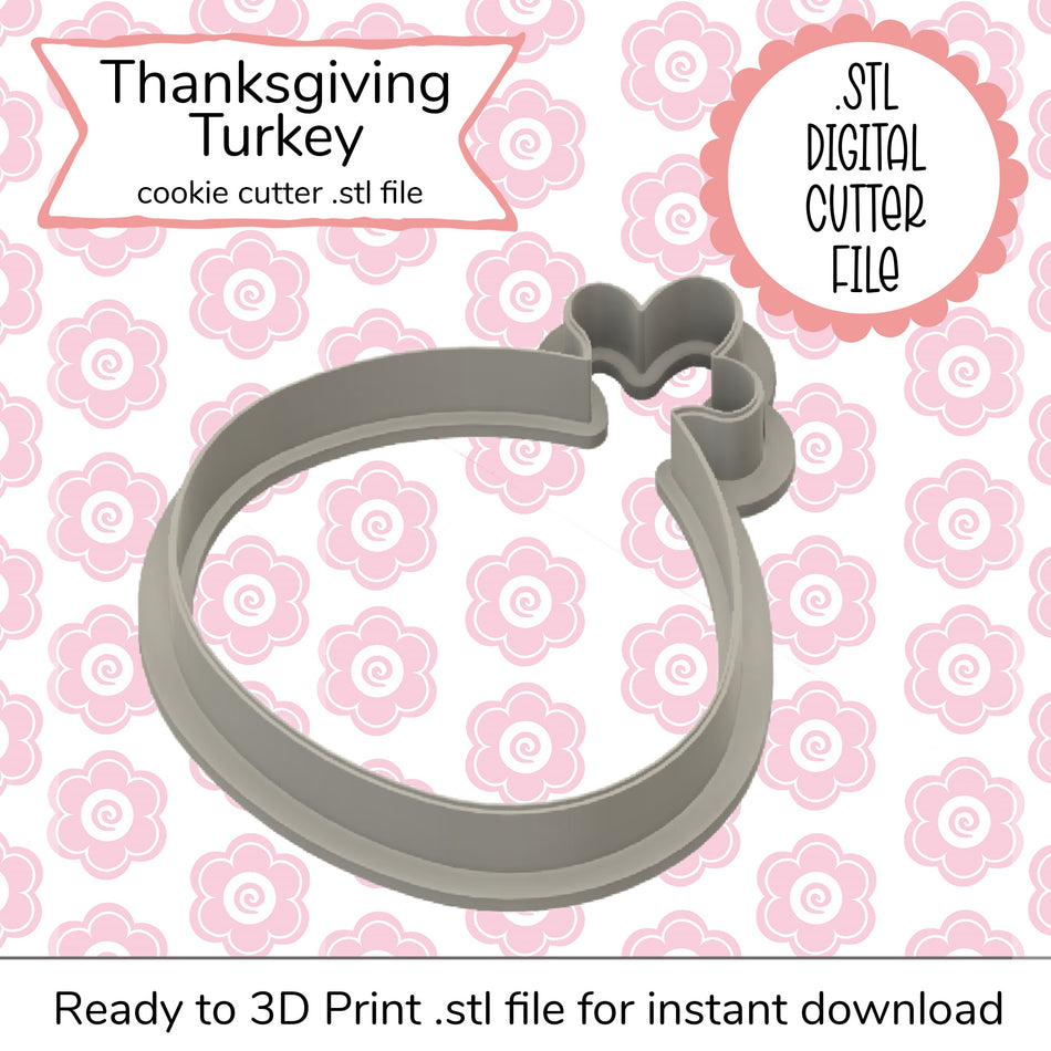 Thanksgiving Turkey Cutter STL File (digital file)