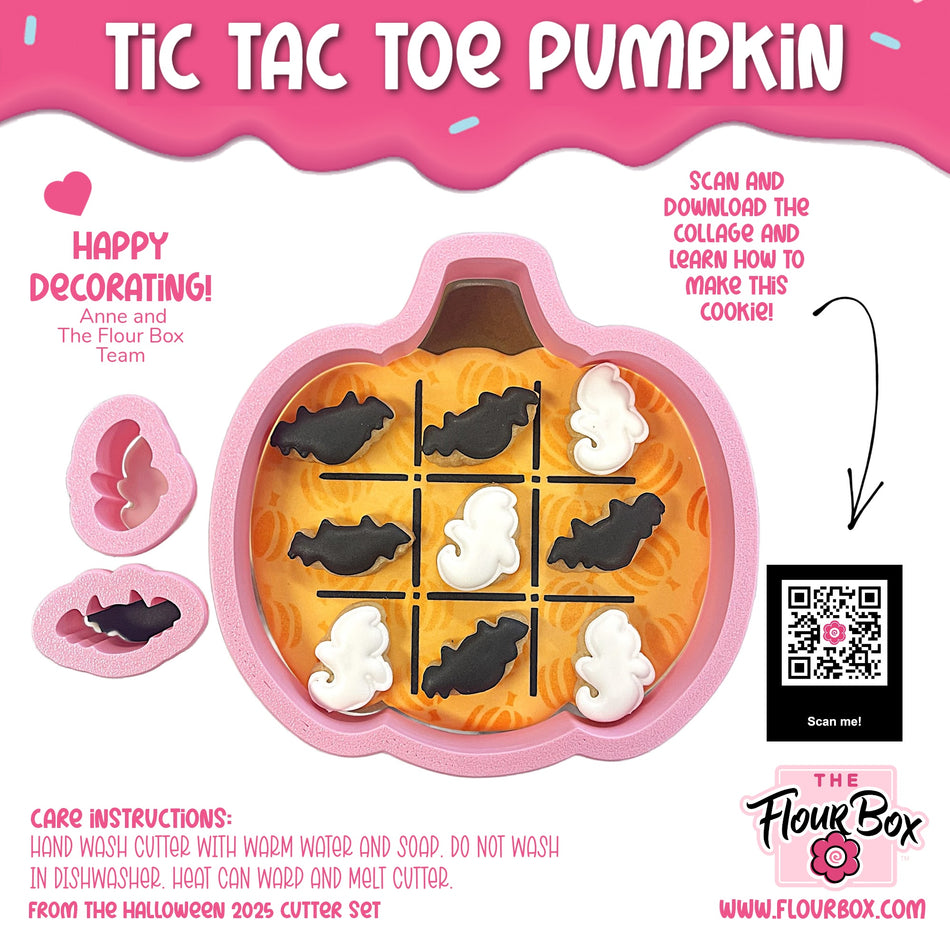Tic Tac Toe Pumpkin Cookie Cutter Set