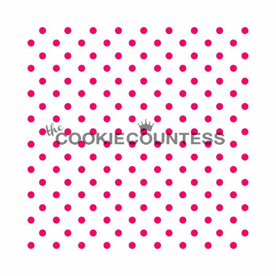Starter stencil bundle featuring a pink polka dot pattern on a white background for decorative projects