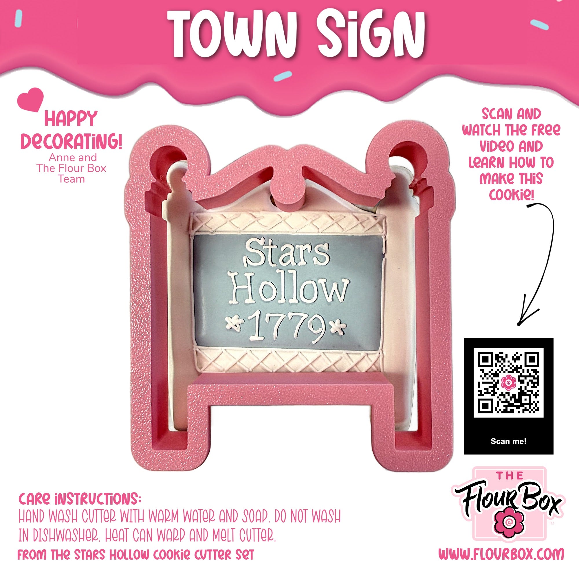 Town Sign Cookie Cutter