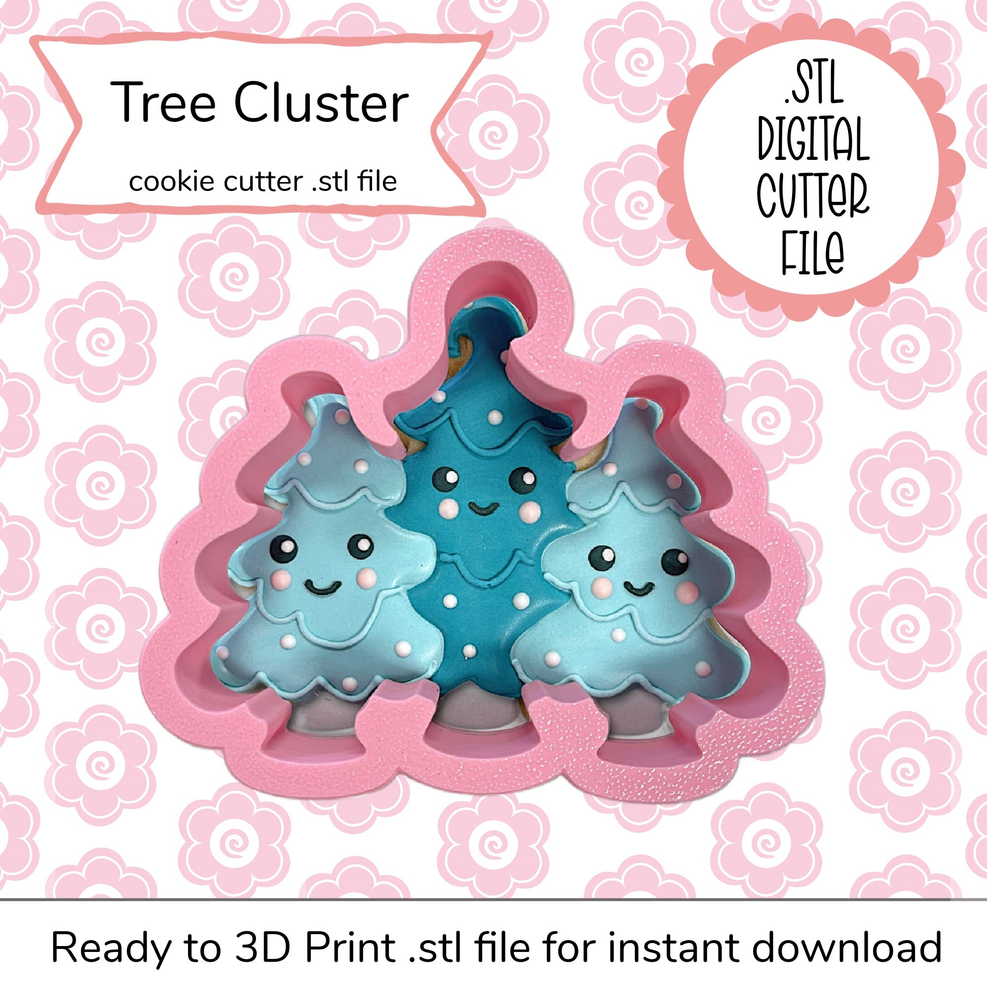 Tree Cluster Cutter STL File (digital file)