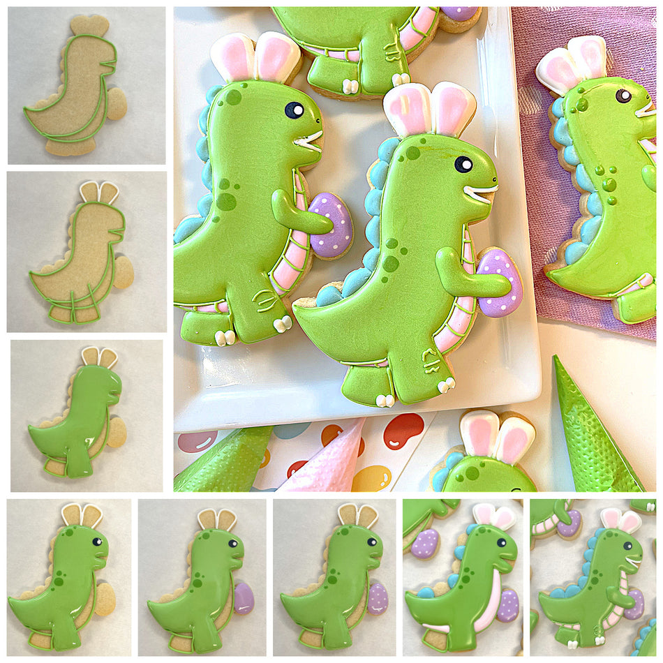 T-Rex with Bunny Ears Cookie Cutter