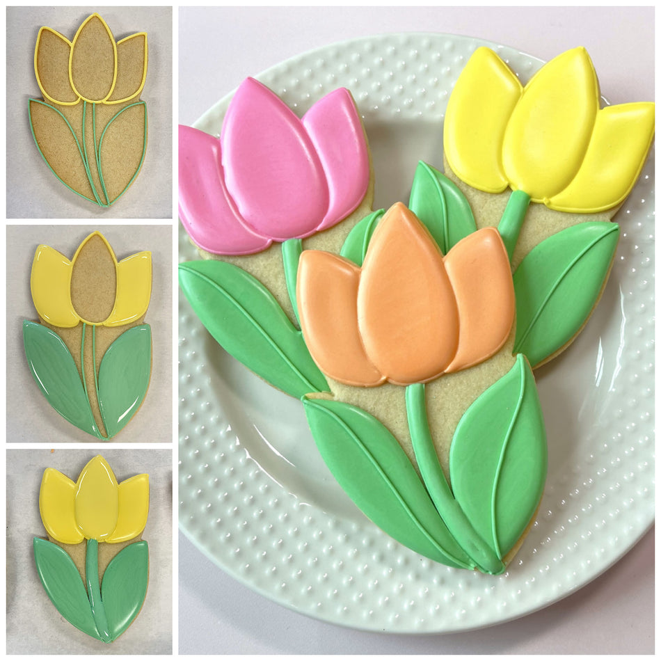 Happy Mother's Day Floral Cookie Cutter BUNDLE WITH STENCIL