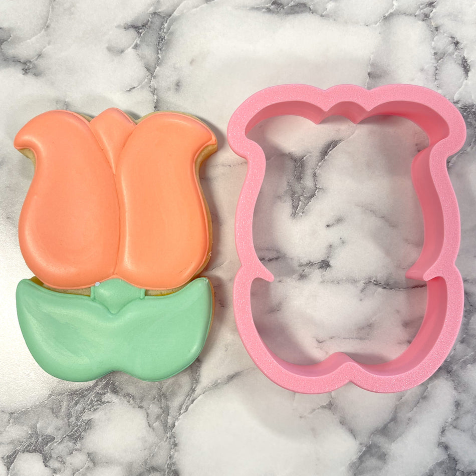 Tulip with Leaves Cookie Cutter